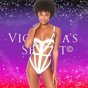 Victoria's Secret Bondage Teddy Coconut